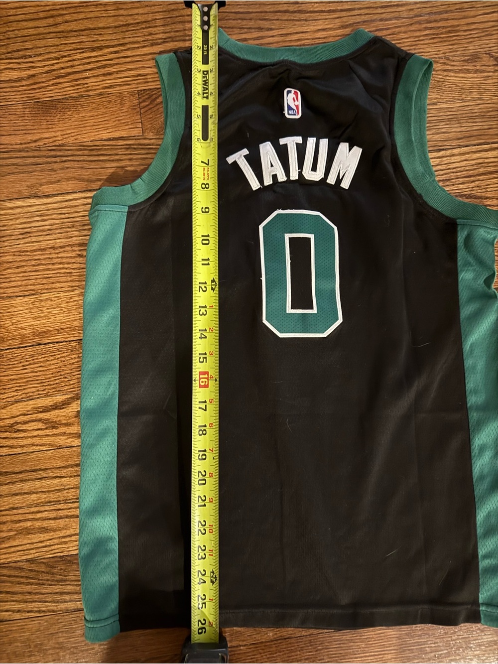 Boston Celtics Nike Tatum Black & Green Jersey - Number 0 - Picture 3 of 4